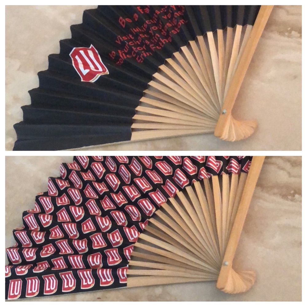 ERIN FETHERSTON x LU SOUVENIR FAN FROM NYC FASHION WEEK SHOW • NWOT